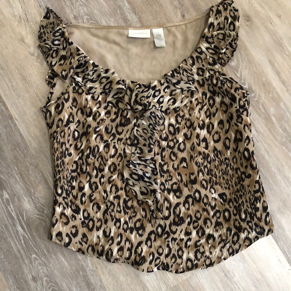 Liz Claiborne Leopard Print Sleeveless Top